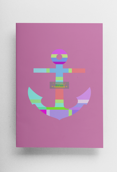 Anchor Kids Notebook - Pink, Nautical Theme, Journal for Girls | by Victory In Wellness