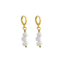 Load image into Gallery viewer, Irregular white freshwater pearl earrings | by Ifemi Jewels
