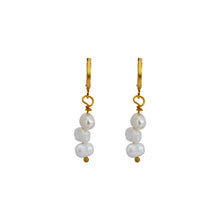 Load image into Gallery viewer, Irregular white freshwater pearl earrings | by Ifemi Jewels
