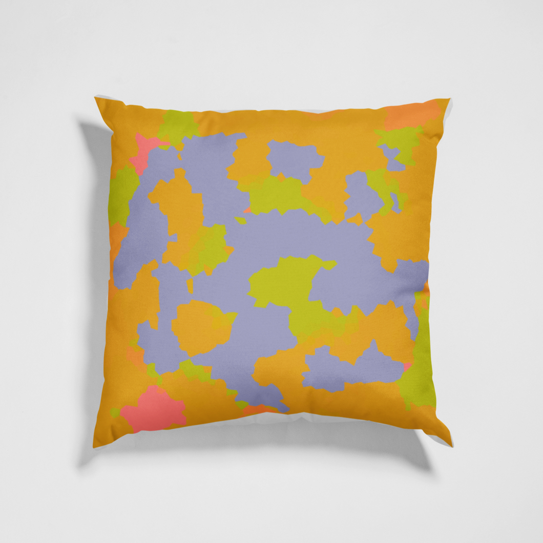 Orange Purple Lime Green Pink Abstract Edition Cushion Cover without filler | by Victory In Wellness