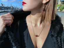 Load image into Gallery viewer, Jasper Gold Vermeil Earrings, Red Jasper Earrings, Gemstone Drop Earrings | by nlanlaVictory
