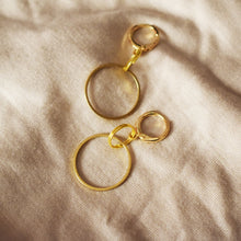 Load image into Gallery viewer, Interconnected Hoop Earrings, Minimalist Circle Earrings, Geometric Statement Jewellery | by lovedbynlanla
