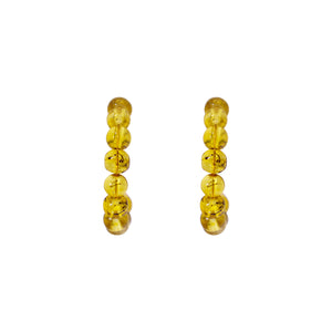 Bold Yellow Earrings, Fun Fashion Accessories, Vibrant Yellow Jewelry, Trendy Hoop Earrings | by lovedbynlanla